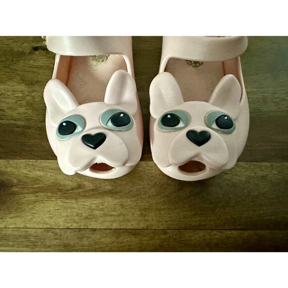 Mini Melissa Ultragirl Pink French Bulldog Mary Jane Shoes Waterproof 5 - Picture 3 of 10
